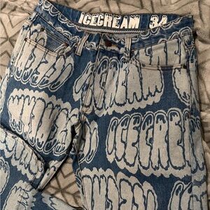 Ice cream Denim with Bold Graphic Print